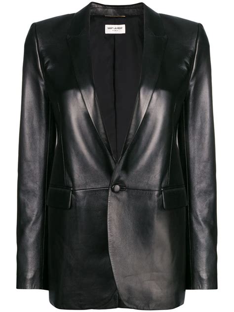 saint laurent leather blazer.